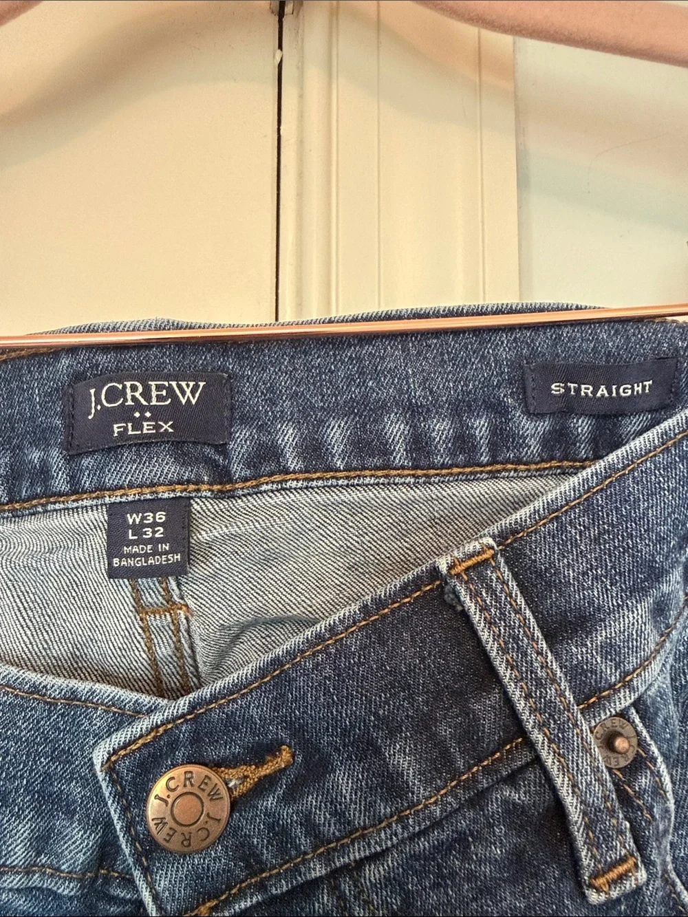 J. Crew Slim Straight Jeans in Medium Indigo